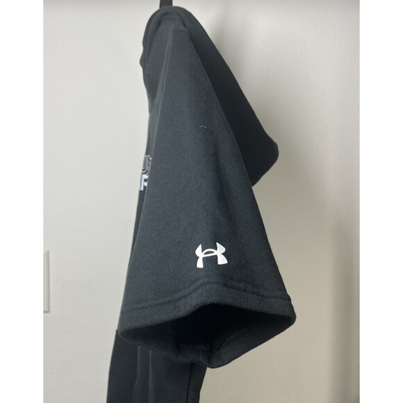 Under Armour Women's UA Short Sleeve Hoodie Black Loose Fit ,  UA Sweatshirts - Picture 6 of 9